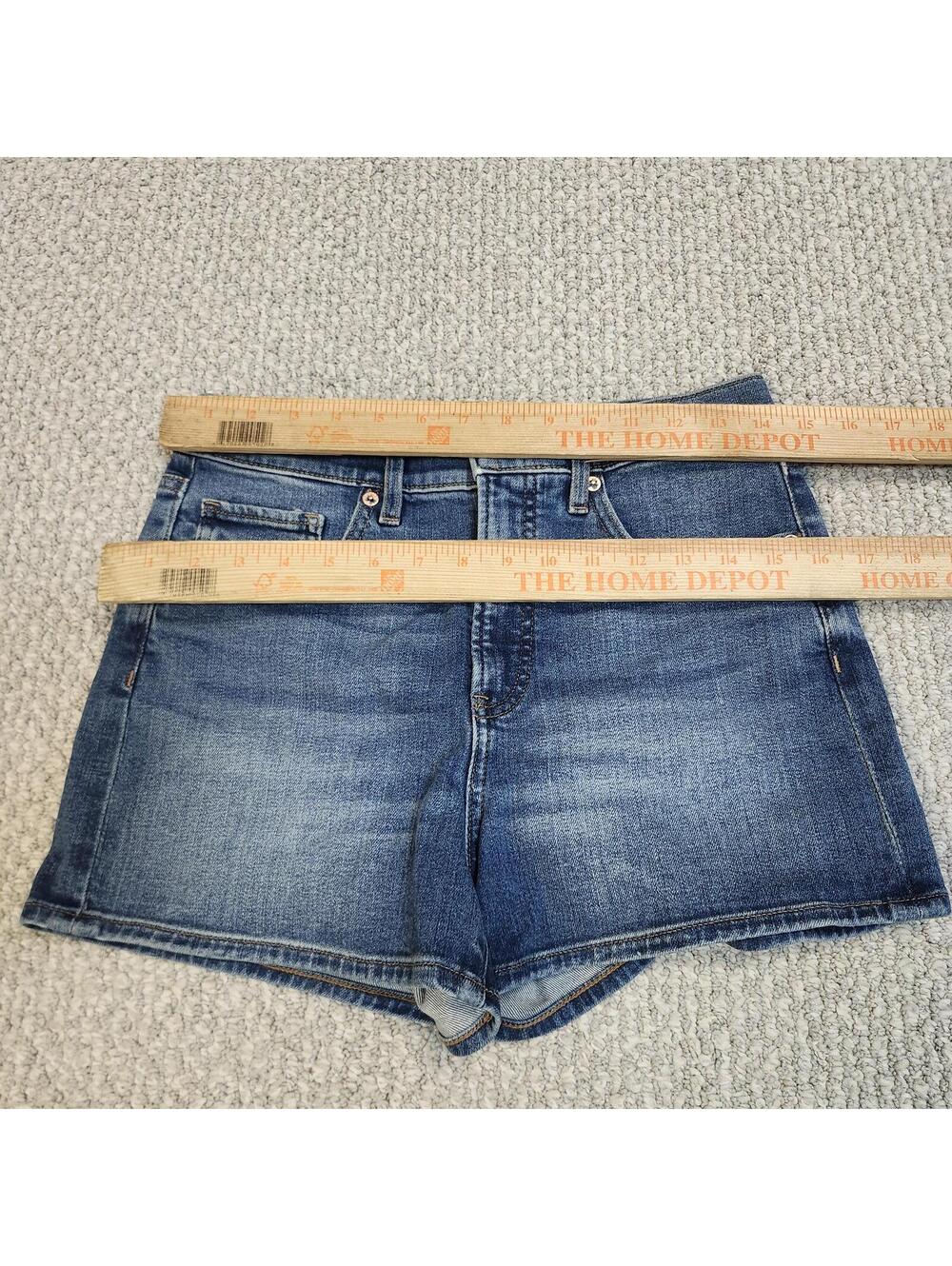Express 90s High-Rise Denim Shorts Blue Size 4 - Picture 2 of 9
